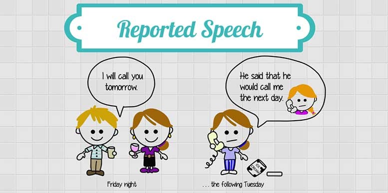 reported speech косвенная речь