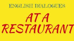 dialogues at the restaurant